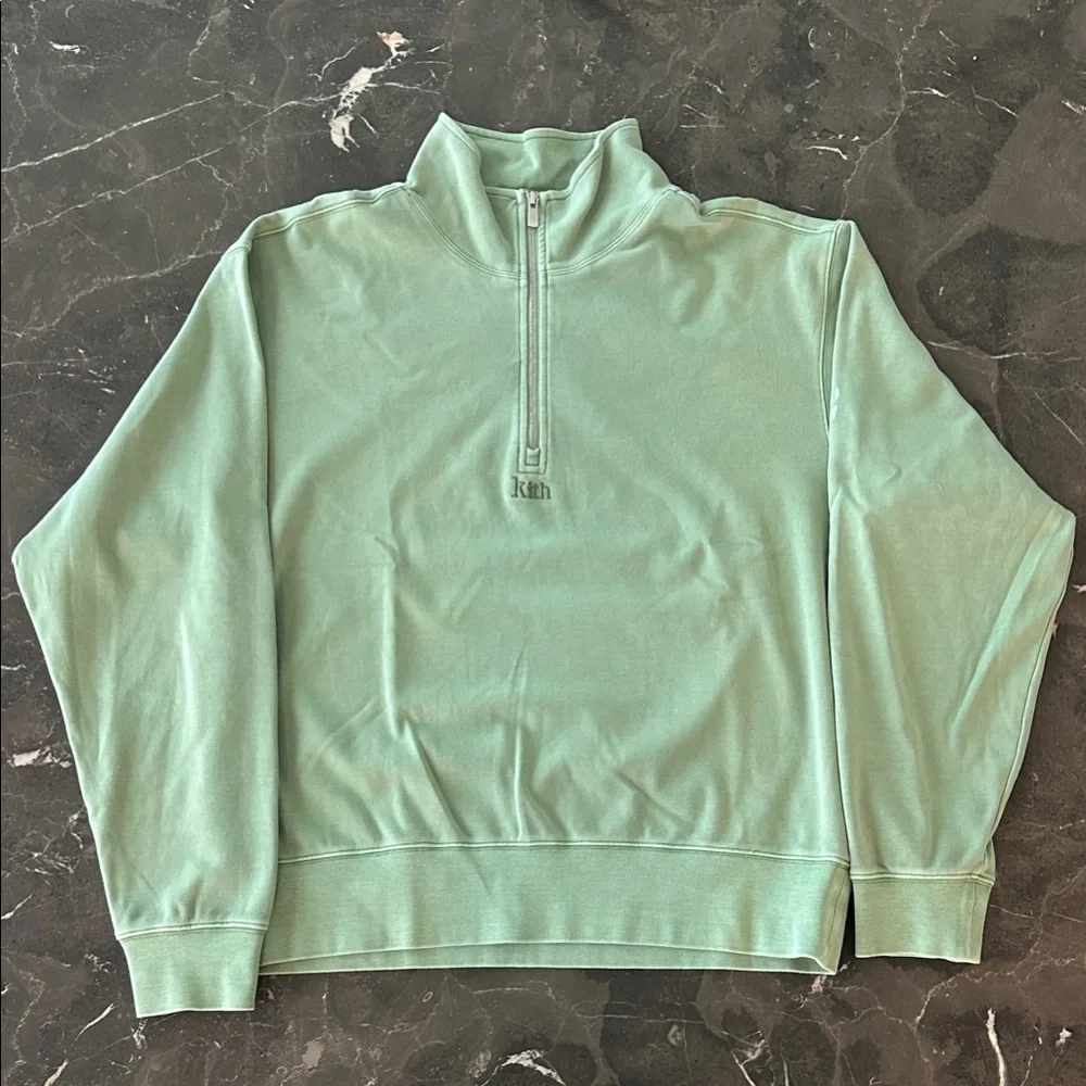 Kith Women’s Mint Green Zip-Up Sweater | Size M - Picture 2 of 15
